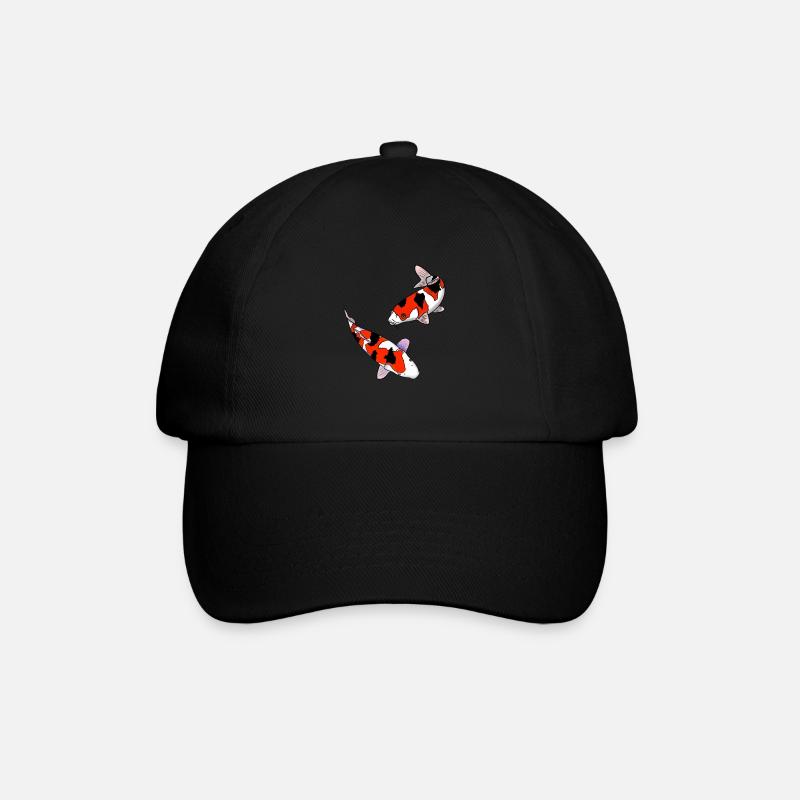 Koi carps - Baseball Cap - black/black
