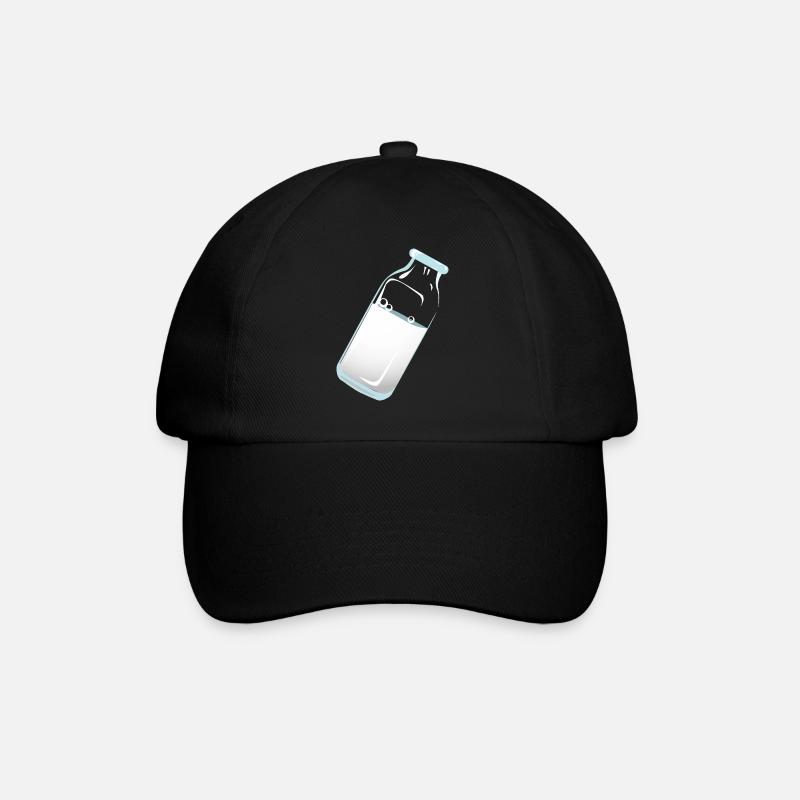 Milch - Baseballkappe - Schwarz/Schwarz