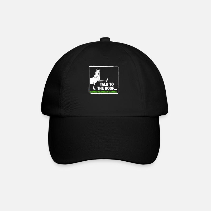 Sprich mit dem Huf - Baseballkappe - Schwarz/Schwarz
