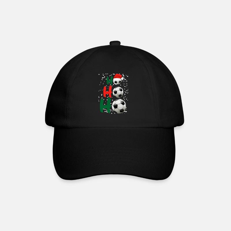 Fußball Weihnachten - Baseballkappe - Schwarz/Schwarz