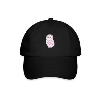 Eule Genervt Lustig - Baseballkappe - Schwarz/Schwarz - Vorne