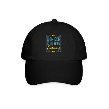 Weniger To Dos - mehr Tadaas! - Lustige Sprüche - Baseballkappe - Schwarz/Schwarz - Vorne
