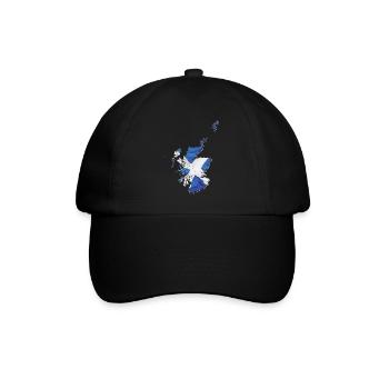 Carte du drapeau de l’Écosse en Écosse - Casquette classique - noir/noir - Devant