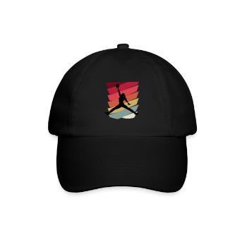 Basketball Girl Geschenkidee - Baseballkappe - Schwarz/Schwarz - Vorne