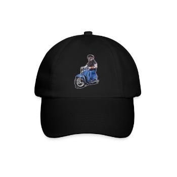 Zweitackt forever - Baseballkappe - Schwarz/Schwarz - Vorne