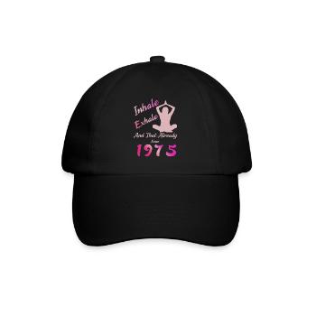 1975 Born Women Fitness Sport Meditating - Baseball Cap - black/black - Front