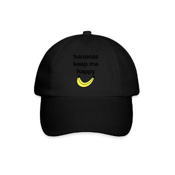 Bananas keep me happy - Casquette classique - noir/noir - Devant