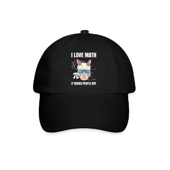I Love Math It Makes People Cry Math Teacher - Baseball Cap - black/black - Front