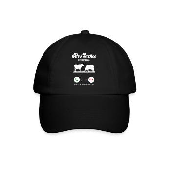Dicton Drôle De Vache Agriculteur Mes Vaches - Casquette classique - noir/noir - Devant