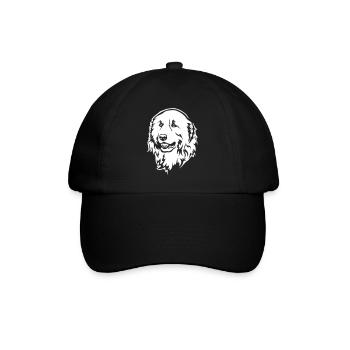 Pyrenean Mountain Dog Head "Black Edition" - Baseball Cap - black/black - Front