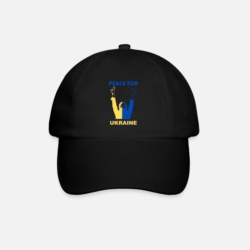 PEACE FOR UKRAINE - Baseball Cap - black/black