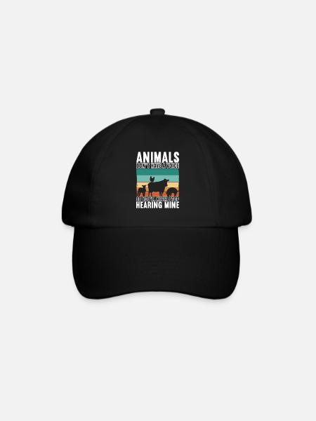 Vegan Vegetarier - Baseballkappe - Schwarz/Schwarz