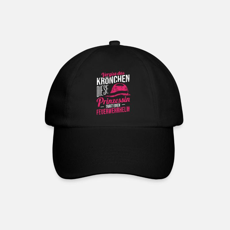 Feuerwehr Frau - Baseballkappe - Schwarz/Schwarz