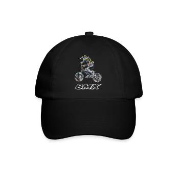 bmx race racing vtt motocross - Casquette classique - noir/noir - Devant
