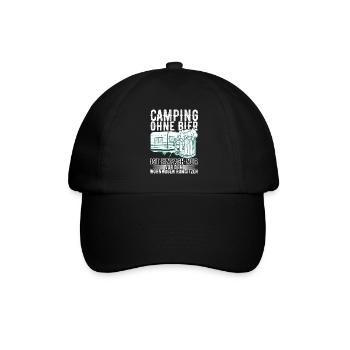 Camping Wohnmobil - Baseballkappe - Schwarz/Schwarz - Vorne