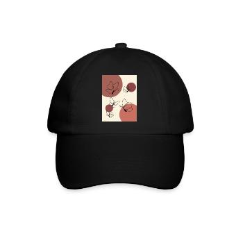 Schmetterling - Baseballkappe - Schwarz/Schwarz - Vorne