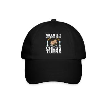 Schach Schachspieler - Baseballkappe - Schwarz/Schwarz - Vorne