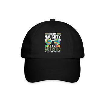 Autistic Autism Autistic - Baseball Cap - black/black - Front