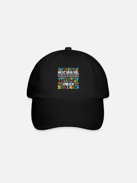 Autist Autismus Autistisch - Baseballkappe - Schwarz/Schwarz