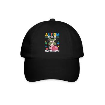Autistic Autism Autistic - Baseball Cap - black/black - Front