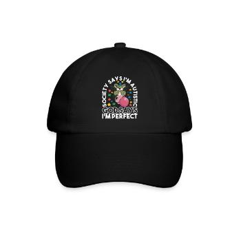 Autistic Autism Autistic - Baseball Cap - black/black - Front