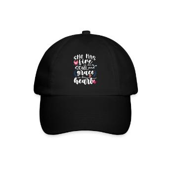 She Has Fire In Her Soul And Grace In Her Heart - Baseball Cap - black/black - Front