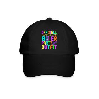 90s Party 90s - Baseball Cap - black/black - Front