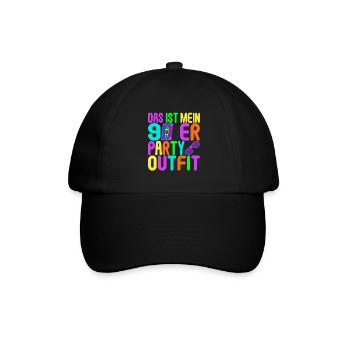 90s Party 90s - Baseball Cap - black/black - Front