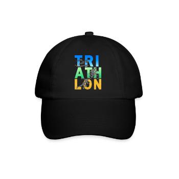 TRI ATH LON - Baseballkappe - Schwarz/Schwarz - Vorne