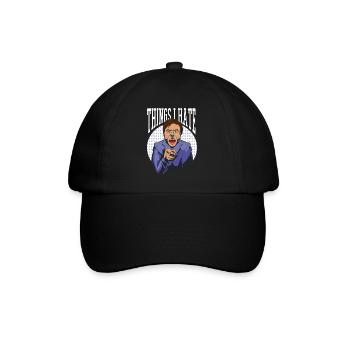 Dinge die ich hasse Dich Menschen Misanthrop Hass - Baseballkappe - Schwarz/Schwarz - Vorne