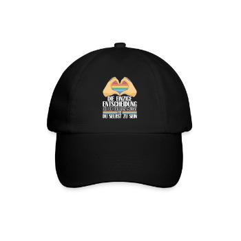LGBTQ Gay Pride Schwul - Baseballkappe - Schwarz/Schwarz - Vorne