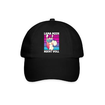 Lama mich nicht voll Lama Spruch Alpaka Sprüche - Baseballkappe - Schwarz/Schwarz - Vorne