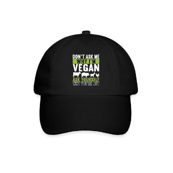 Vegan Vegetarians - Baseball Cap - black/black - Front