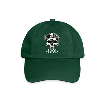 Legendär seit 1991 - Totenkopf | Farben änderbar - Baseballkappe - Flaschengrün - Vorne