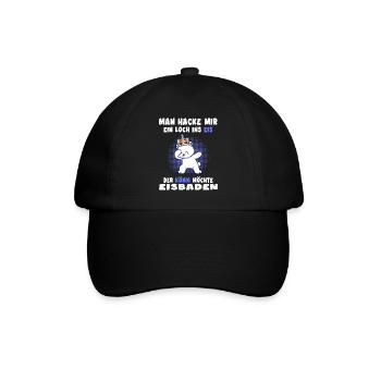 eisbaden kryotherapie eisbader könig kneipp - Baseballkappe - Schwarz/Schwarz - Vorne