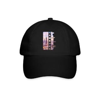 Hambourg Allemagne Ville Skyline Accueil Amour - Casquette classique - noir/noir - Devant