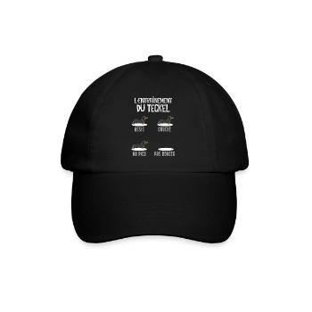 L'Entrainement Du Teckel Humour Petit Chien Mignon - Casquette classique - noir/noir - Devant