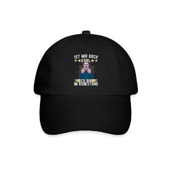 Ruhestand Rente - Baseballkappe - Schwarz/Schwarz - Vorne
