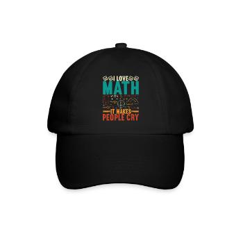 Mathe Mathelehrer - Baseballkappe - Schwarz/Schwarz - Vorne