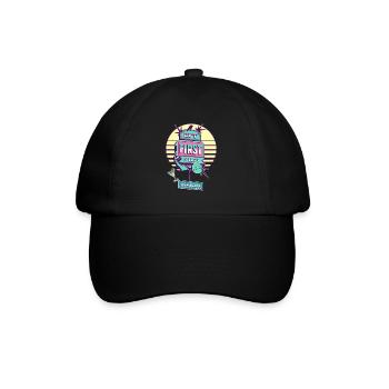 But First Salsa Retro Diner, Vintage, Dance Design - Baseballkappe - Schwarz/Schwarz - Vorne