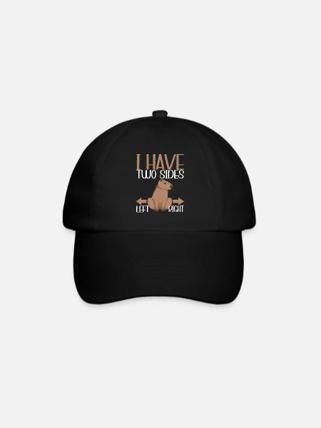 Capybara Wasserschwein - Baseballkappe - Schwarz/Schwarz