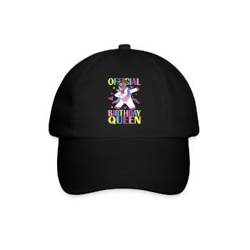Unicorn Birthday - Baseball Cap - black/black - Front