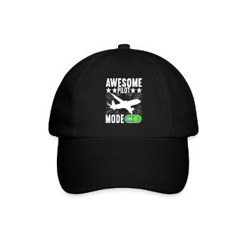 Pilot Flugzeug - Baseballkappe - Schwarz/Schwarz - Vorne