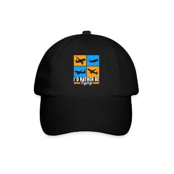 Pilot Flugzeug - Baseballkappe - Schwarz/Schwarz - Vorne