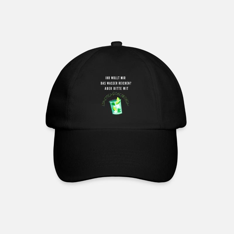 Wasser reichen - Baseballkappe - Schwarz/Schwarz