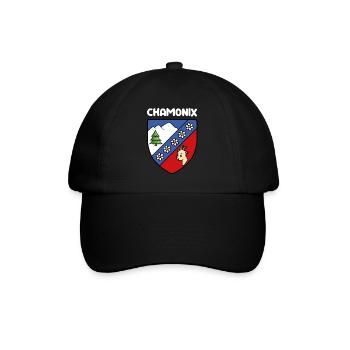 Flag Mignon Chamonix Mont Blanc Haute Savoie - Baseball Cap - black/black - Front