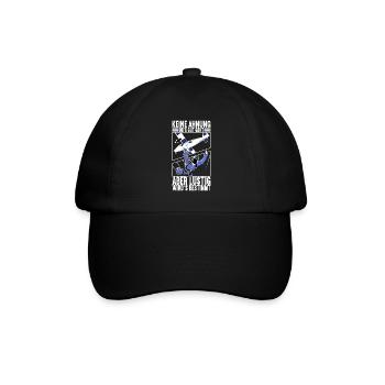 Fallschirmspringer Fallschirmsprung Skydiving - Baseballkappe - Schwarz/Schwarz - Vorne