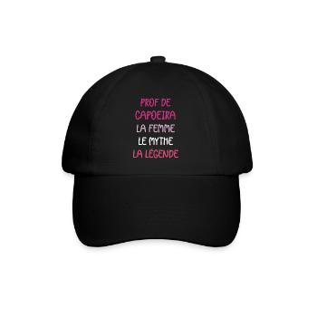 La femme le mythe la légende prof de Capoeira - Casquette classique - noir/noir - Devant