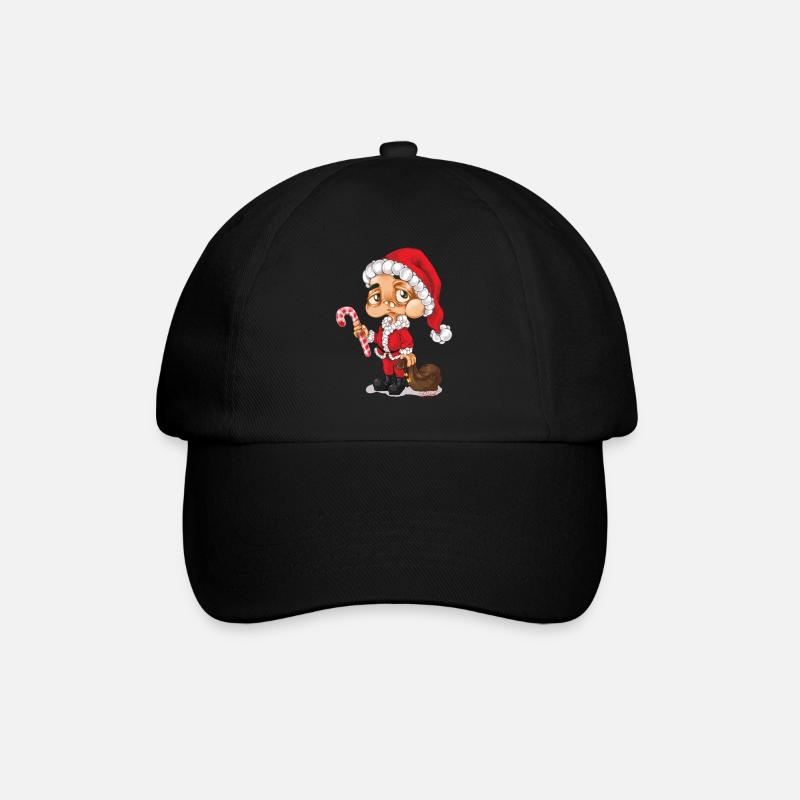 Weihnachtsmann Nikolaus Santa - Baseballkappe - Schwarz/Schwarz