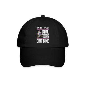 Moto de motocross - Casquette classique - noir/noir - Devant